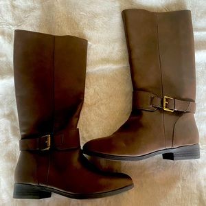 NEW Girls Brown Knee High Boots Size 2